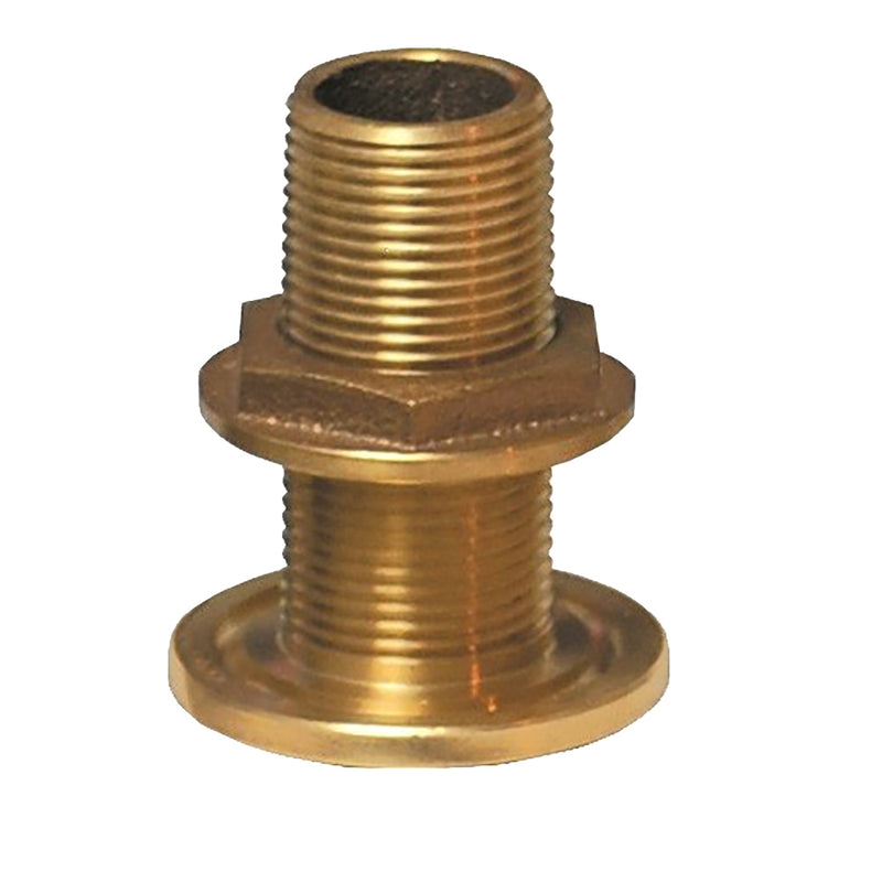 GROCO 1-1/4" NPS NPT Combo Bronze Thru-Hull Fitting w/Nut [TH-1250-W] - Mealey Marine