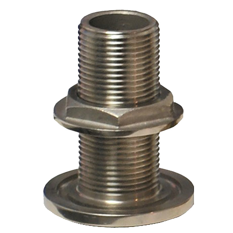 GROCO 1-1/4" NPS NPT Combo Stainless Steel Thru-Hull Fitting w/Nut [TH-1250-WS] - Mealey Marine