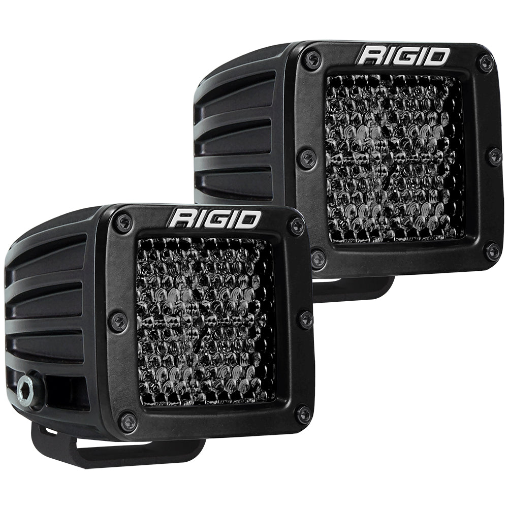 RIGID Industries D-Series Pro Spot Diffused Midnight Surface Mount - Pair [202513BLK] - Mealey Marine