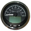 Faria 4" Tachometer (4000 RPM) J1939 Compatible w/o Pressure Port - Euro Black w/Stainless Steel Bezel [MGT059] - Mealey Marine