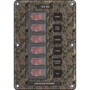 Blue Sea 4325 Circuit Breaker Switch Panel 6 Position - Camo [4325] - Mealey Marine