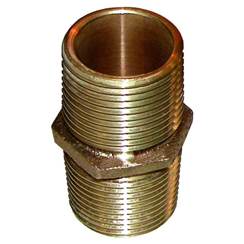 GROCO Bronze Pipe Nipple - 1" NPT [PN-1000] - Mealey Marine