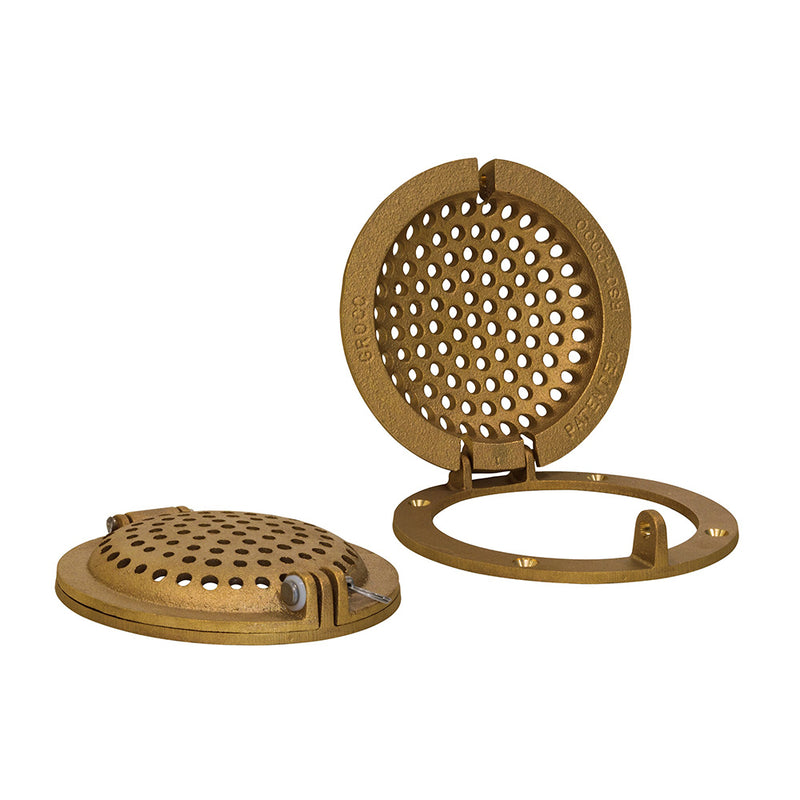 GROCO Bronze Round Hull Strainer w/Access Door f/Up To 2" Thru-Hull [RSC-2000] - Mealey Marine