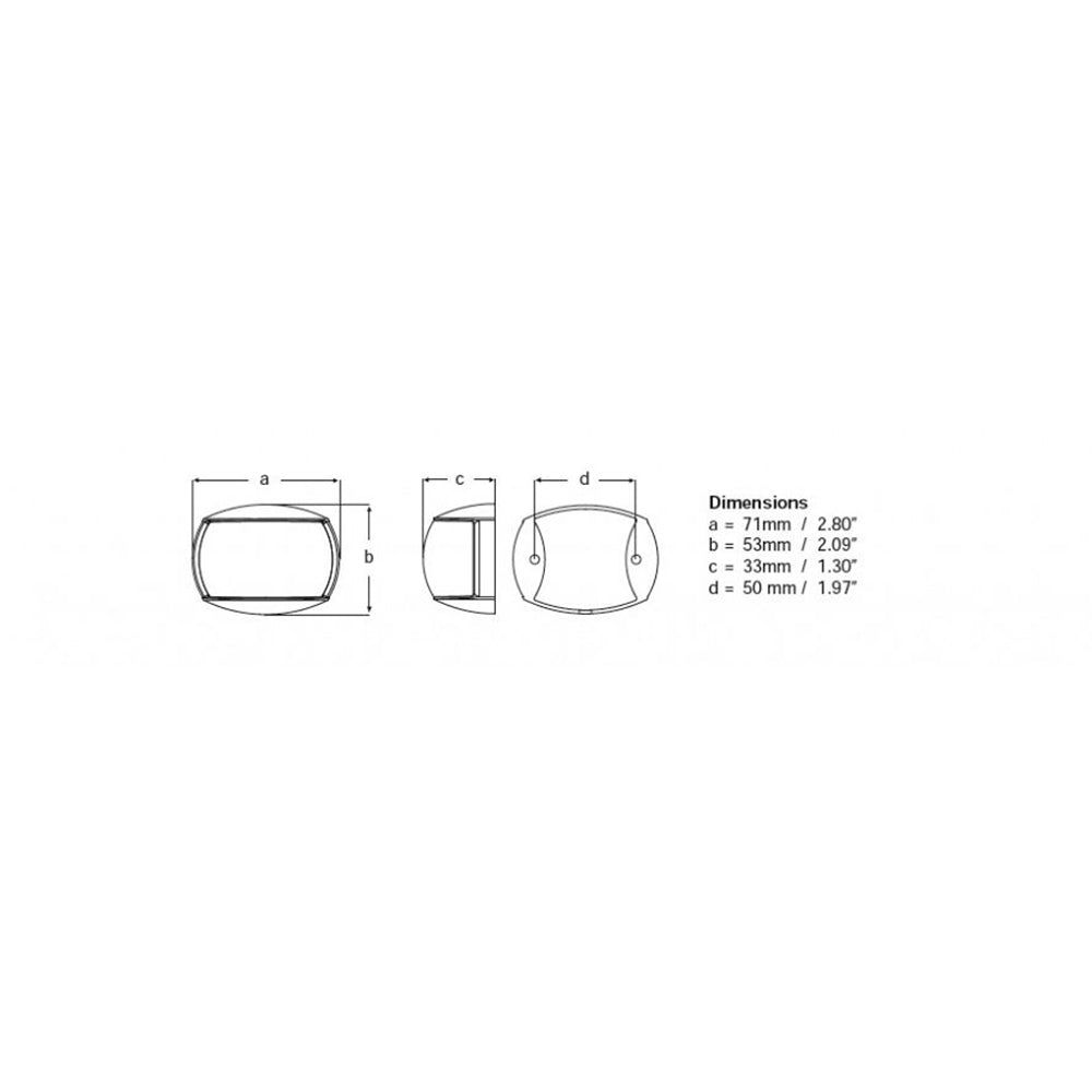 Hella Marine NaviLED Compact 2nm Towing Navigation Lamp - Black Shroud [980520601] - Mealey Marine