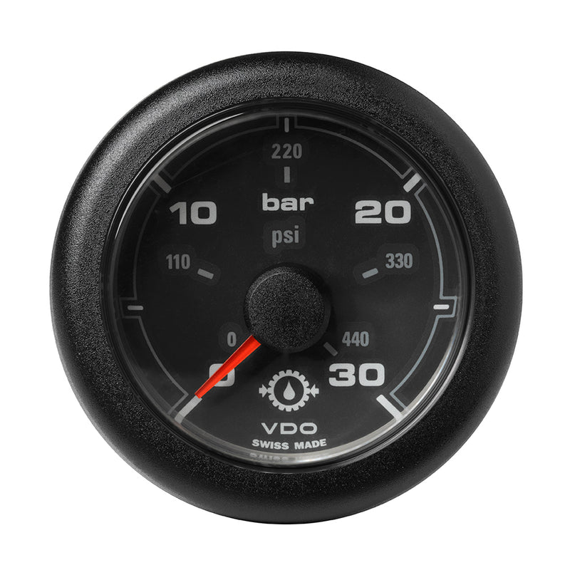 Veratron 52MM (2-1/16") OceanLink Transmission Oil Pressure Gauge - 30 Bar/440 PSI - Black Dial  Bezel [A2C1066040001] - Mealey Marine