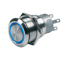 BEP Push-Button Switch 12V Momentary On/Off - Blue LED [80-511-0004-00] - Mealey Marine