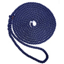 New England Ropes 3/8" X 25 Premium Nylon 3 Strand Dock Line - Navy Blue [C6053-12-00025] - Mealey Marine