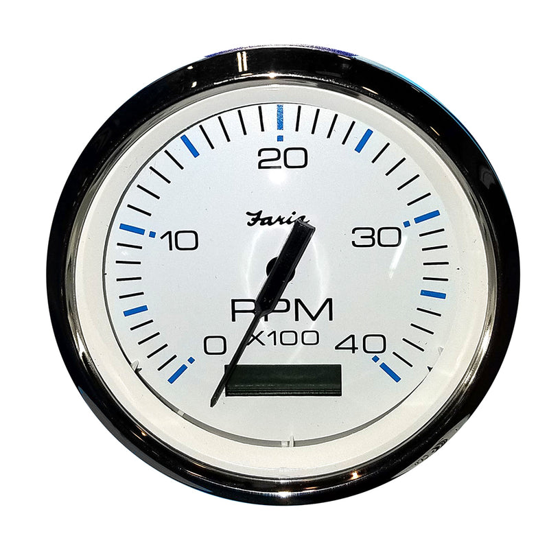Faria 4" Tachometer w/Hourmeter (4000 RPM) (Diesel) Mech. Takeoff  Var. Ratio Alt [33834] - Mealey Marine