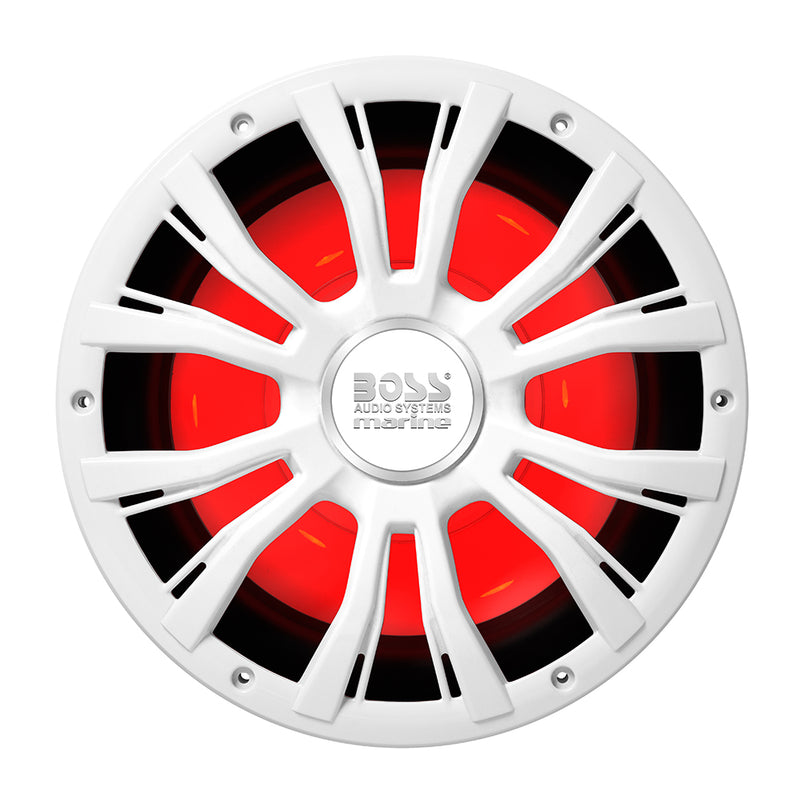 Boss Audio MRG10W 10" Marine 800W Subwoofer w/Multicolor Lighting - White [MRGB10W] - Mealey Marine