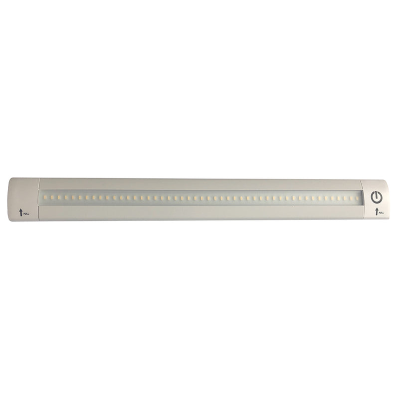 Lunasea 12" Adjustable Linear LED Light w/Built-In Touch Dimmer Switch - Cool White [LLB-32KC-01-00] - Mealey Marine