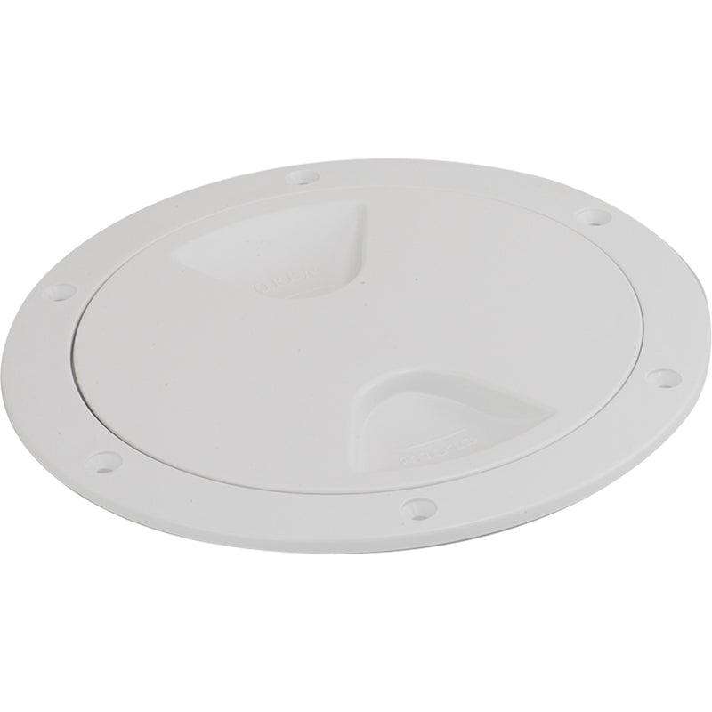 Sea-Dog Screw-Out Deck Plate - White - 4" [335740-1] - Mealey Marine