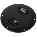Sea-Dog Quarter-Turn Smooth Deck Plate w/Internal Collar - Black - 6" [336365-1] - Mealey Marine