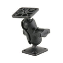 RAM Mount Composite Drill-Down Double Ball Mount w/Rectangle AMPS Plates [RAP-B-141U-A] - Mealey Marine