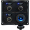 Sea-Dog Water Resistant Toggle Switch Panel w/LED Power Socket - 3 Toggle [424623-1] - Mealey Marine