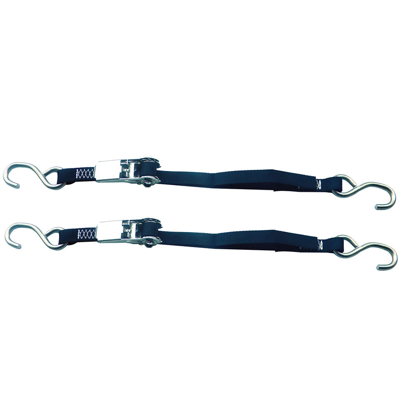Rod Saver Stainless Steel Ratchet Tie-Down - 1" x 3 - Pair [SSRTD3] - Mealey Marine