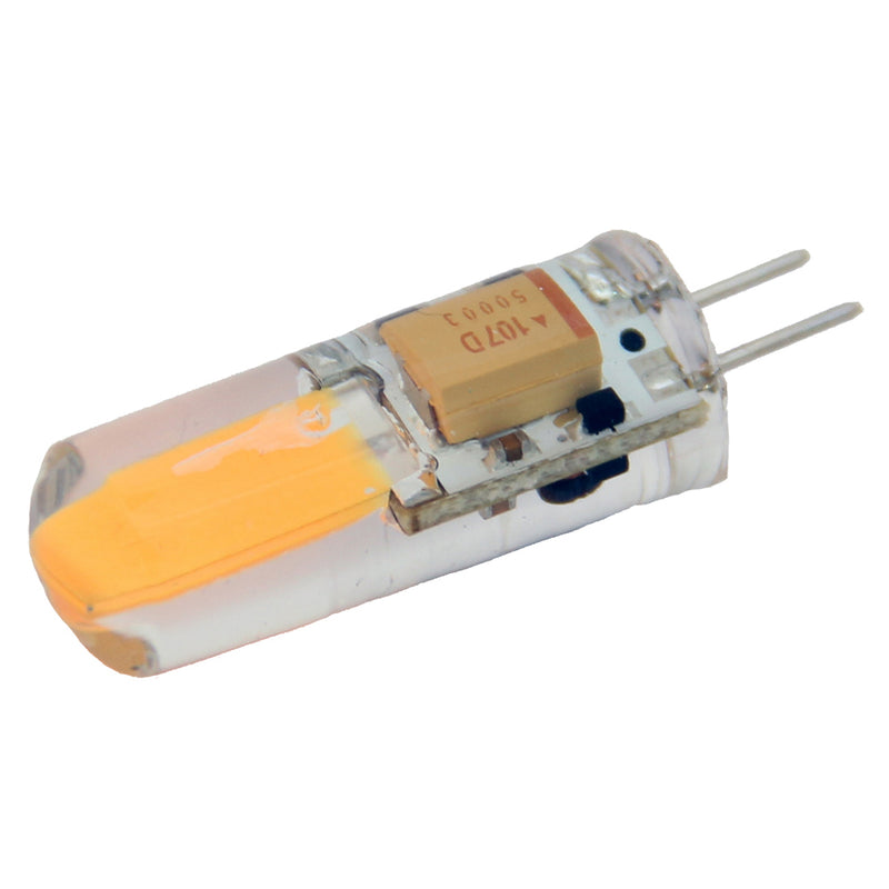 Lunasea Natural White G4 Bulb 2W 10-30VDC Bottom Pin Silicon            Encapsulated [LLB-21KC-71-00] - Mealey Marine