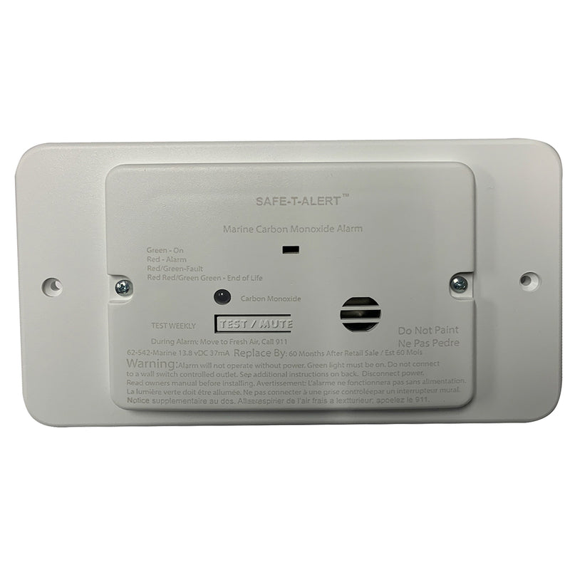 Safe-T-Alert 65 Series Marine Carbon Monoxide Alarm - Flush Mount - 12V - White [M-65-542] - Mealey Marine