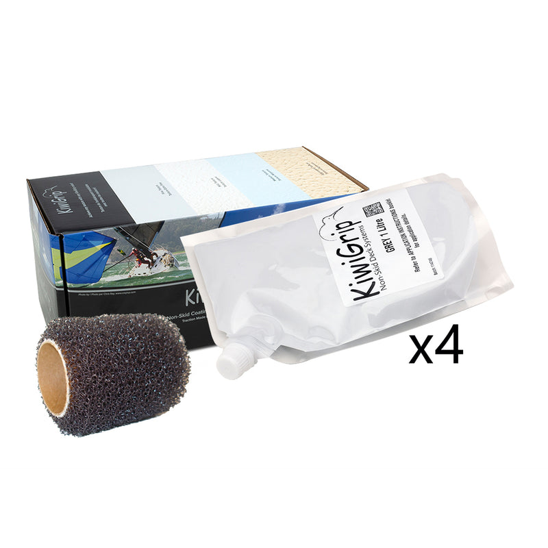 KiwiGrip 4 - 1 Liter Pouches - Grey w/4" Roller [KG-4GP-R] - Mealey Marine