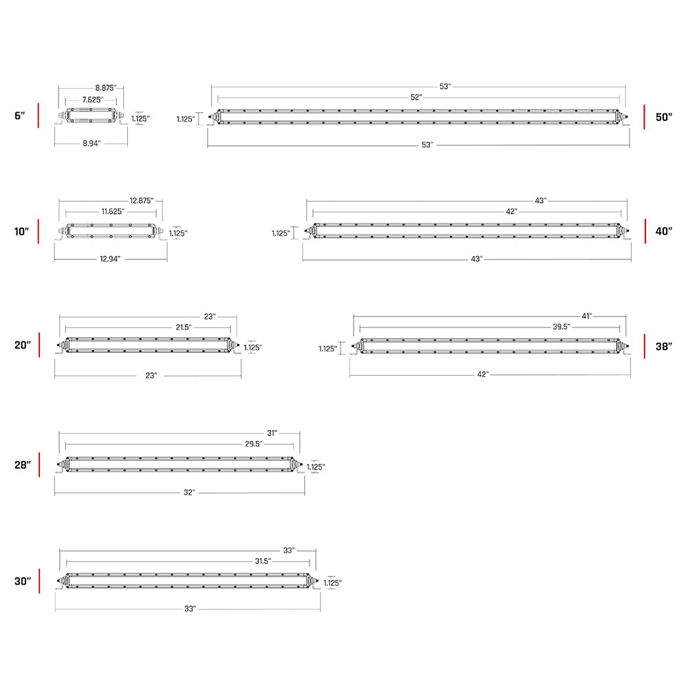 RIGID Industries SR-Series PRO 6" Lightbar - Diffused LED - Black Housing [906513] - Mealey Marine