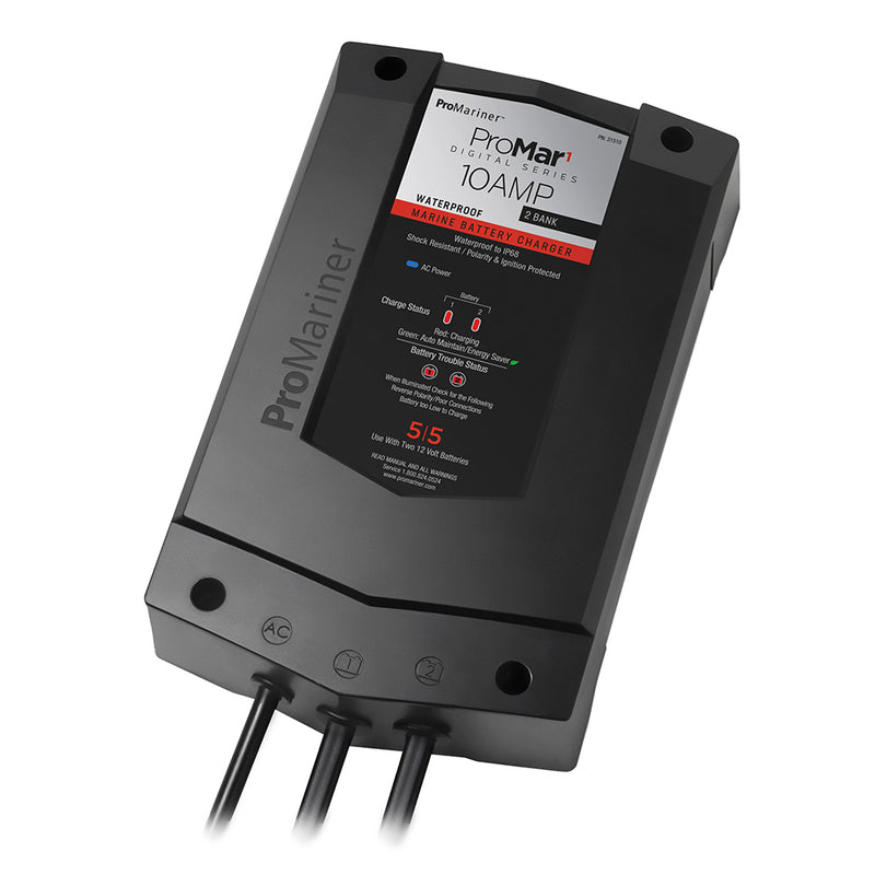 ProMariner ProMar1 DS Digital - 10 Amp - 2 Bank Charger [31510] - Mealey Marine