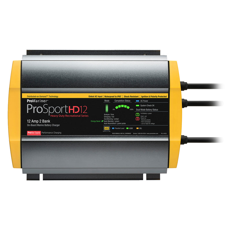 ProMariner ProSportHD 12 Global Gen 4 - 12 Amp - 2 Bank Battery Charger [44026] - Mealey Marine