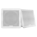 FUSION FM-F77SW FM Series 7.7" Flush Mount Square Marine Speakers - White Grill - 200W [010-02300-10] - Mealey Marine