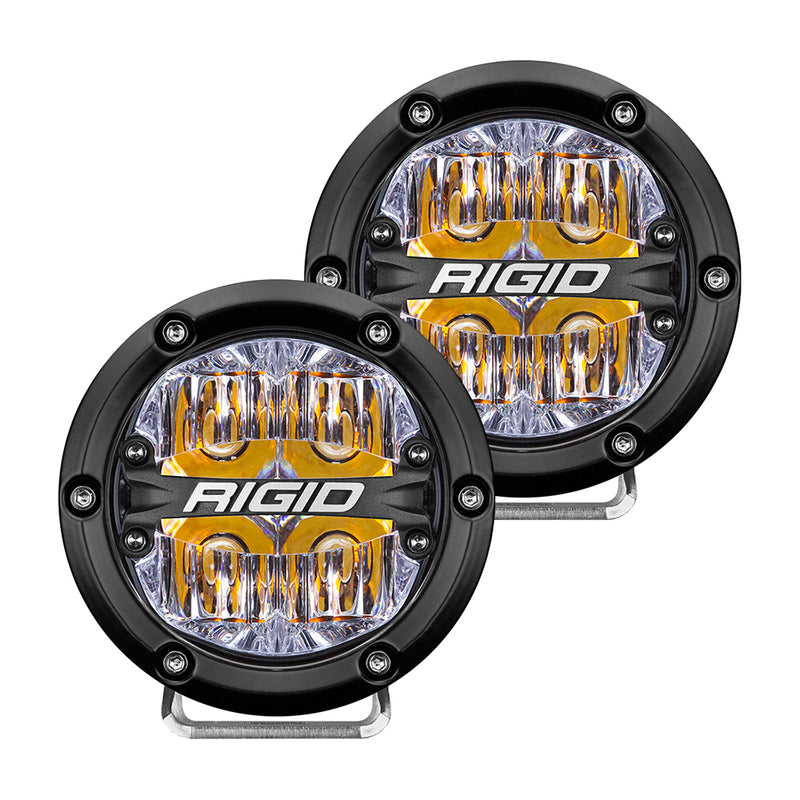 RIGID Industries 360-Series 4" LED Off-Road Fog Light Drive Beam w/Amber Backlight - Black Housing [36118] - Mealey Marine