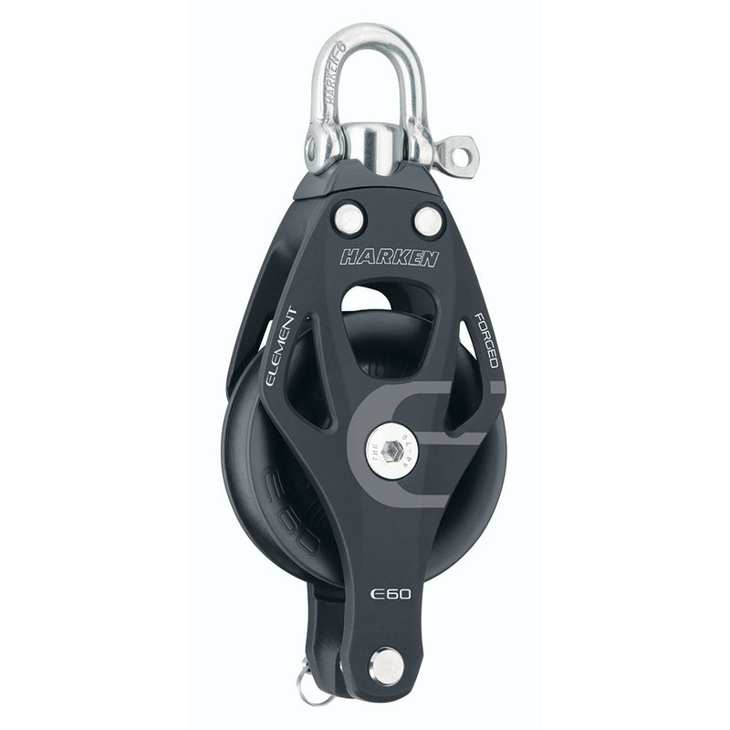 Harken 60mm Single Aluminum Element Block w/Swivel  Becket [6261] - Mealey Marine