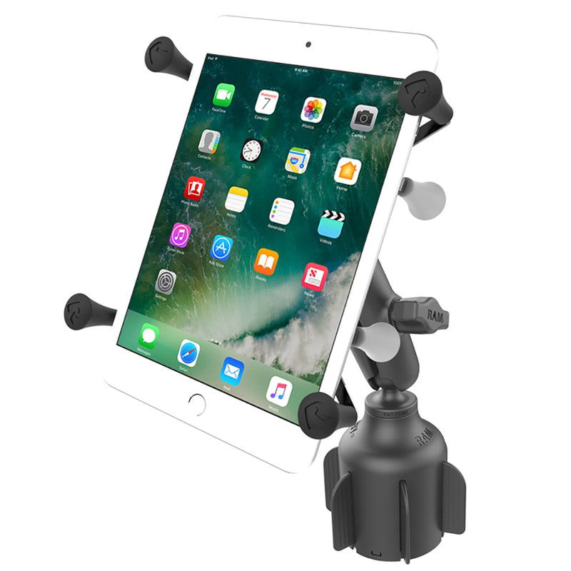 RAM Mount RAM X-Grip f/7"-8" Tablets w/RAM Stubby Cup Holder Base [RAP-B-299-4-UN8U] - Mealey Marine