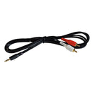 FUSION MS-CBRCA3.5 Input Cable - 1 Male (3.5mm) to 2 Male (RCA Cable) 70" f/PS-A302B Panel Stereo [010-12753-20] - Mealey Marine