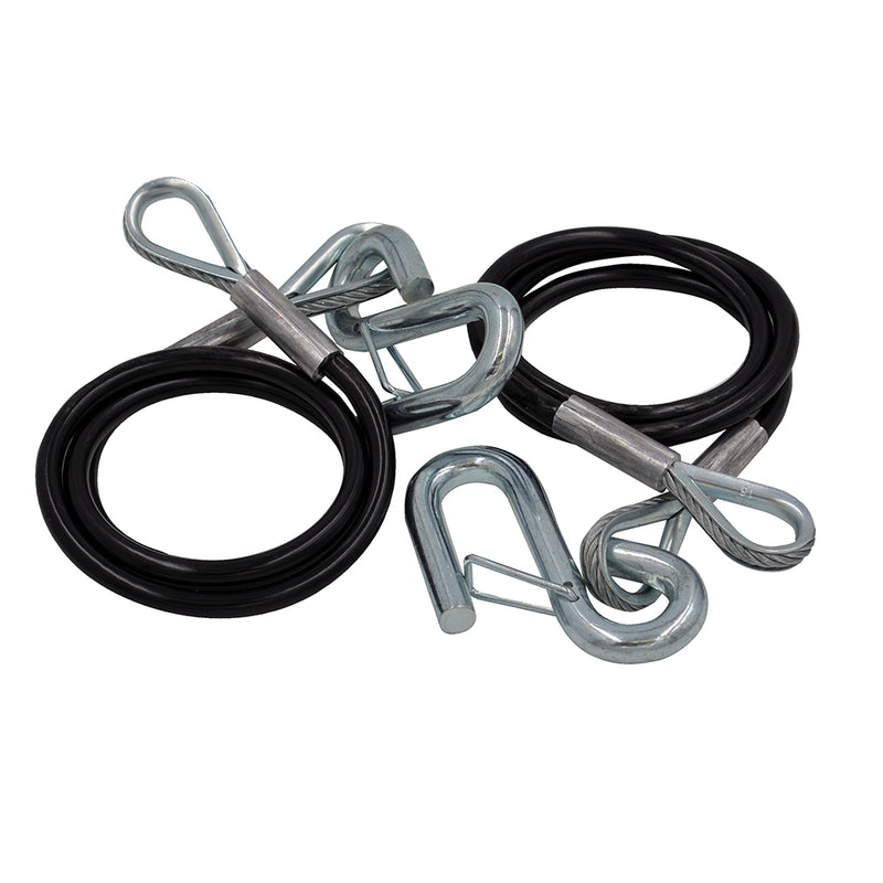 C.E. Smith Safety Cables - 3500lb Capacity - PVC Coated - Pair [16662A] - Mealey Marine