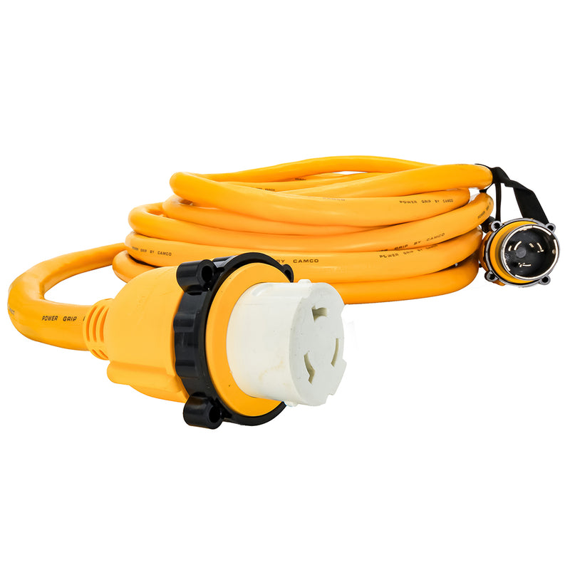 Camco 50 Amp Power Grip Marine Extension Cord - 50 M-Locking/F-Locking Adapter [55623] - Mealey Marine