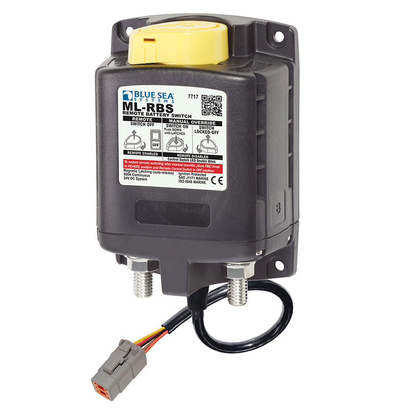Blue Sea 7717100 ML-RBS Remote Battery Switch with Manual Control Auto Release  Deutsch Connector - 24V [7717100] - Mealey Marine