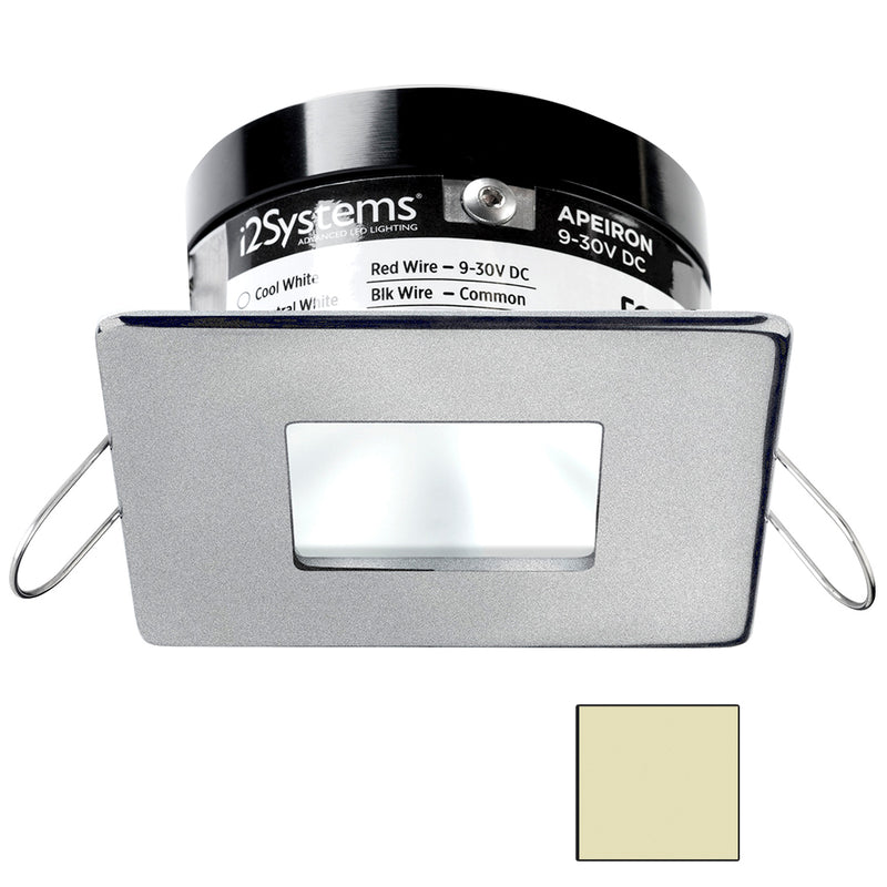 i2Systems Apeiron PRO A503 - 3W Spring Mount Light - Square/Square - Warm White - Brushed Nickel Finish [A503-44CBBR] - Mealey Marine