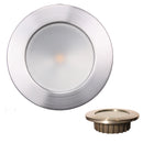 Lunasea ZERO EMI Recessed 3.5 LED Light - Warm White w/Brushed Stainless Steel Bezel - 12VDC [LLB-46WW-0A-BN] - Mealey Marine