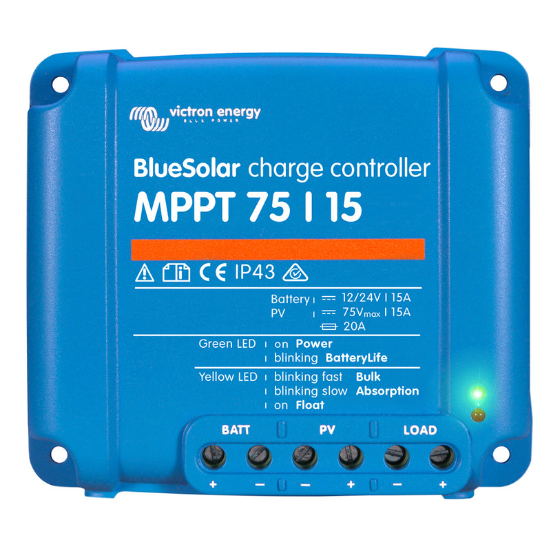 Victron BlueSolar MPPT Charge Controller - 75V - 15AMP [SCC010015050R] - Mealey Marine