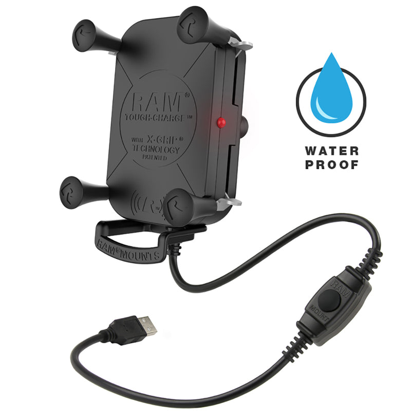 RAM Mount Tough-Charge w/X-Grip Tech Waterproof Wireless Charging Holder [RAM-HOL-UN12WB] - Mealey Marine