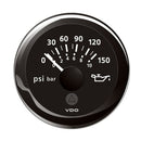 Veratron 52MM (2-1/16") ViewLine Oil Pressure Indicator 0 to 150 PSI - Black Dial  Round Bezel [A2C59514118] - Mealey Marine