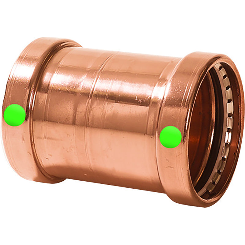 Viega ProPress 2-1/2" Copper Coupling w/o Stop - Double Press Connection - Smart Connect Technology [20743] - Mealey Marine