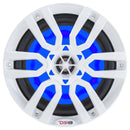 DS18 HYDRO 8" 2-Way Marine Speakers w/RGB LED Lights 375W - White [NXL-8]