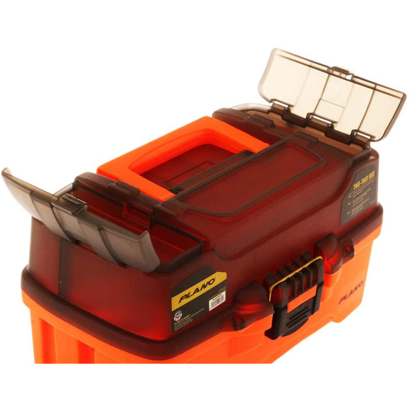 Plano 2-Tray Tackle Box w/Dual Top Access - Smoke Bright Orange [PLAMT –  Mealey Marine