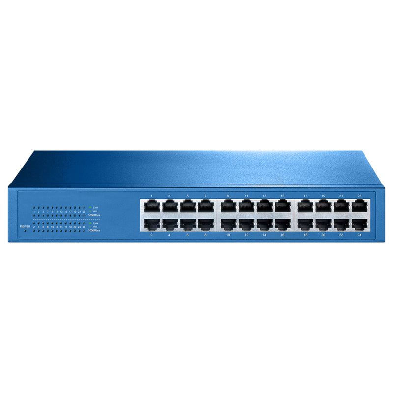 Aigean 24-Port Network Switch - Desk or Rack Mountable - 100-240VAC - 50/60Hz [NS-24] - Mealey Marine