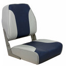 Springfield Economy Multi-Color Folding Seat - Grey/Blue [1040651] - Mealey Marine
