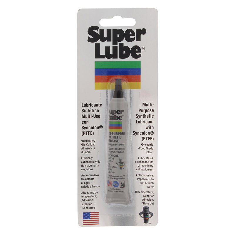 Super Lube Multi-Purpose Synthetic Grease w/Syncolon (PTFE) - .5oz Tube [21010] - Mealey Marine