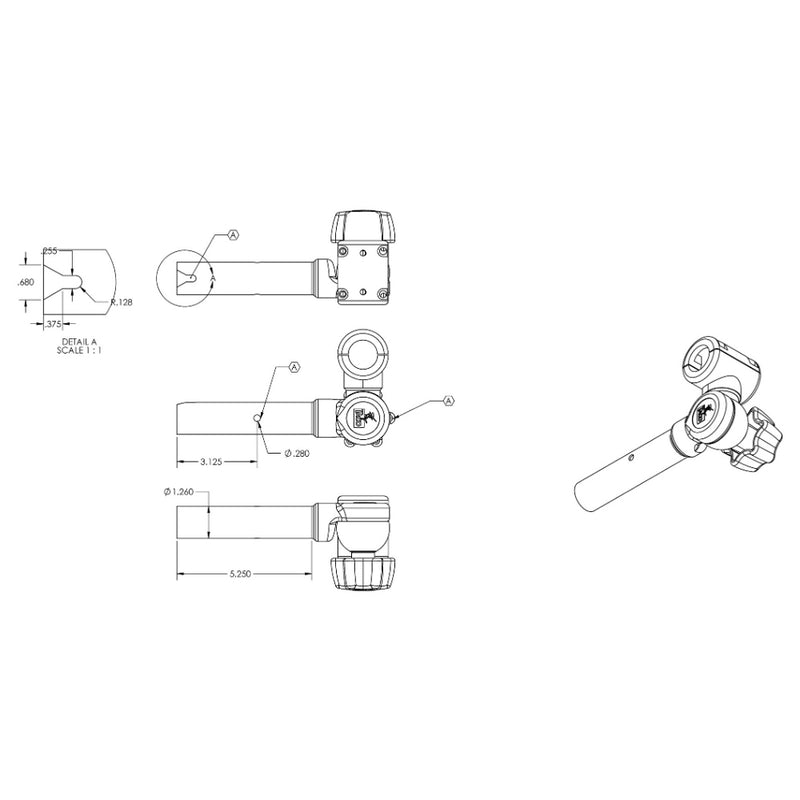 TACO ShadeFin Adjustable Clamp-On Pipe Mount [T10-3000-7] - Mealey Marine