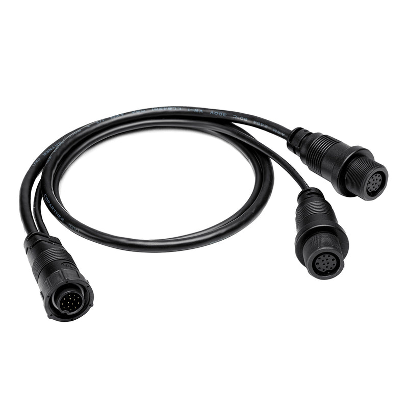 Humminbird 14 M SILR Y - SOLIX/APEX Side Imaging  2D Splitter Dual Side Image Adapter Cable - 30" [720112-1] - Mealey Marine