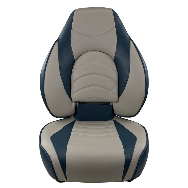 Springfield Fish Pro High Back Folding Seat - Blue/Grey [1041631-1] - Mealey Marine