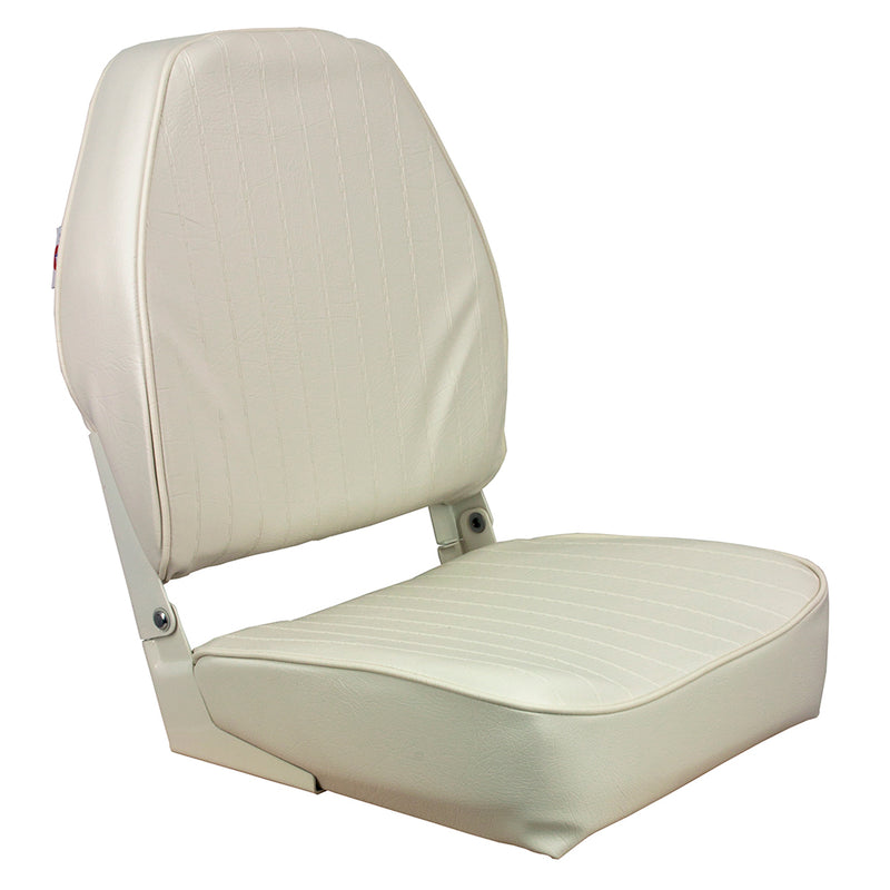 Springfield High Back Folding Seat - White [1040649] - Mealey Marine