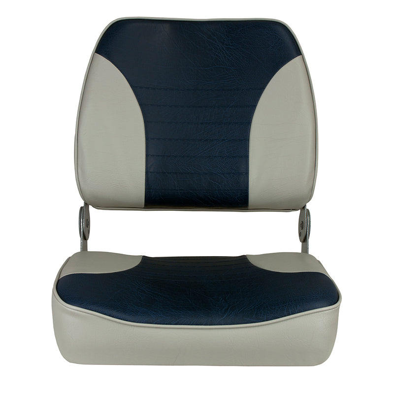 Springfield XXL Folding Seat - Grey/Blue [1040691] - Mealey Marine