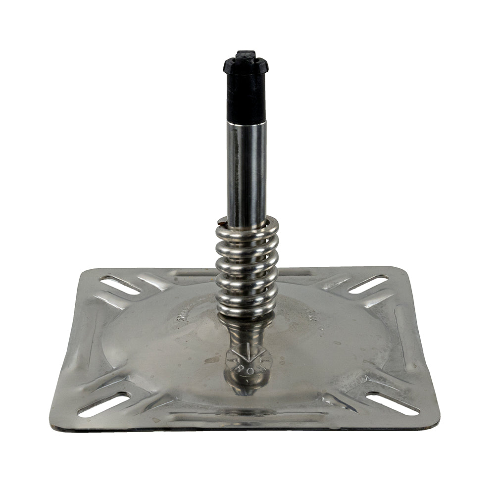 Springfield KingPin 7" x 7" Seat Mount w/Spring - Polished [1614201-PP] - Mealey Marine